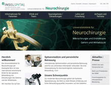 Tablet Screenshot of neurochirurgie.insel.ch