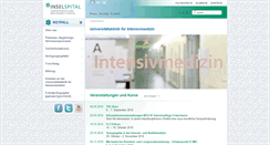 Desktop Screenshot of intensivmedizin.insel.ch