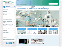 Tablet Screenshot of anaesthesiologie.insel.ch