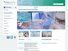 Tablet Screenshot of angiologie.insel.ch
